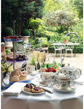 Wild Strawberry bone china teacup and saucer set