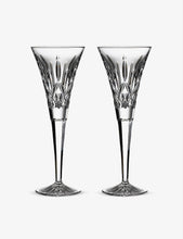 Lismore crystal toasting flute set of two