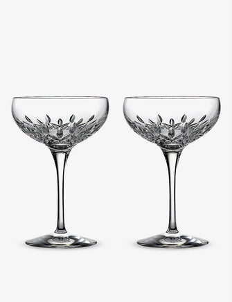 Lismore Essence crystal-glass champagne glasses set of two