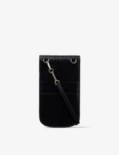 Varenne logo-embossed leather-blend phone case