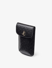 Varenne logo-embossed leather-blend phone case