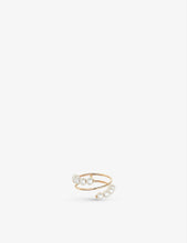 Poppy Finch Baby Pearl 14ct recycled yellow-gold and freshwater pearl ring