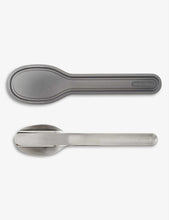 Logo-embossed reusable stainless-steel cutlery set