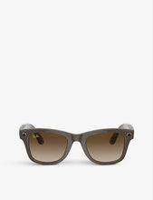 Ray-Ban Stories RW4002 Wayfarer square-frame acetate smart sunglasses