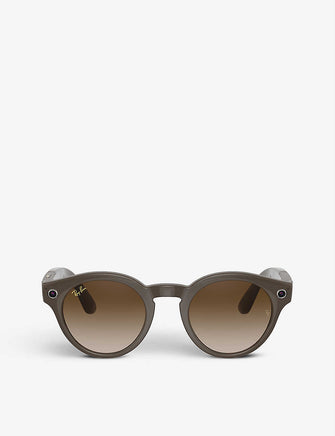 Ray-Ban Stories 0RW4003 round-frame acetate smart sunglasses
