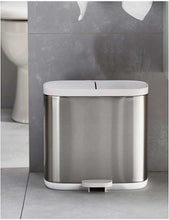 Split 6L stainless steel bathroom waste separation bin