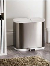 Split 6L stainless steel bathroom waste separation bin