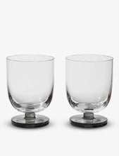 Puck glass tumblers set of two