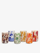 Nougat mouth-blown glass tumblers set of six