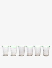 Ultralight mouthblown glass tumblers set of six