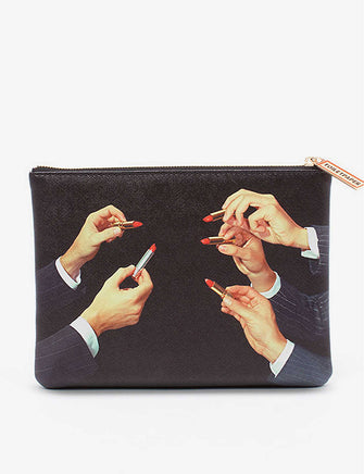 Seletti wears TOILERPAPER lipstick-print canvas cosmetic case 20.8cm x 15.4cm