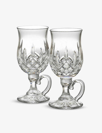 Lismore crystal Irish coffee glasses set of two