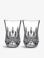 Lismore flared crystal tumblers set of two