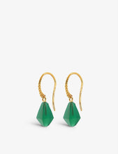 Doina recycled 18ct gold-plated vermeil sterling silver and onyx earrings