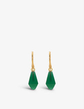 Doina recycled 18ct gold-plated vermeil sterling silver and onyx earrings