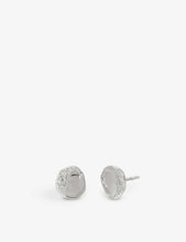 Riva Shore 0.03ct diamond and recycled sterling silver stud earrings