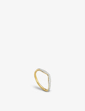Riva Diamond Wave 18ct recycled yellow gold-plated vermeil sterling silver and 0.046ct diamond ring