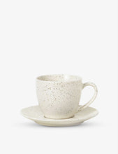 Nordic Vanilla stoneware cup with saucer 150ml