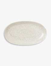 Nordic Vanilla stoneware oval plate 30cm x 17cm