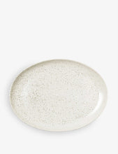 Nordic Vanilla stoneware large oval plate 35.5cm x 26.5cm