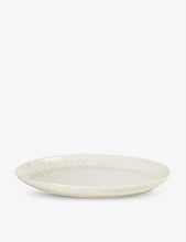 Nordic Vanilla stoneware large oval plate 35.5cm x 26.5cm