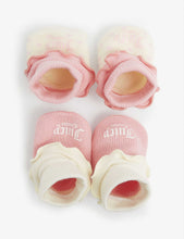 Pack of two logo-embellished stretch cotton-blend socks 0-6 months