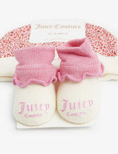 Logo-embellished ruffled stretch cotton-blend hat and socks set 0-6 months