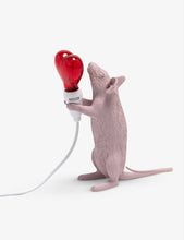 Heart-bulb resin mouse lamp 14.5cm