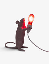 Heart-bulb resin mouse lamp 14.5cm