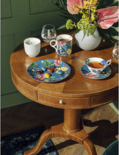 Wonderlust Sapphire Garden bone china teacup and saucer