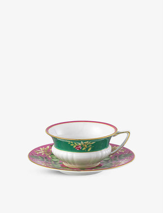 Wonderlust Pink Lotus teacup and saucer