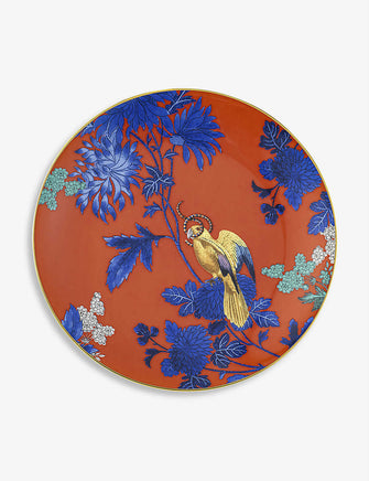 Wonderlust Golden Parrot bone china plate 20cm