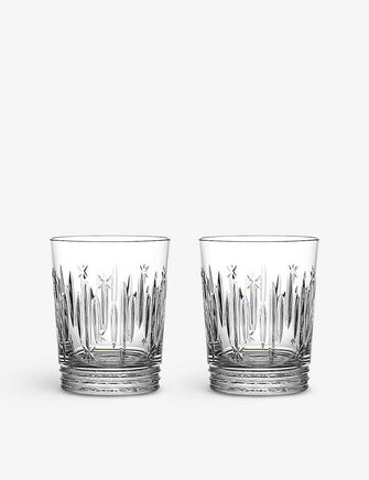 Winter Wonders Midnight Frost crystal-glass whiskey tumblers set of two