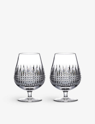 Connoisseur Lismore crystal brandy glasses set of two