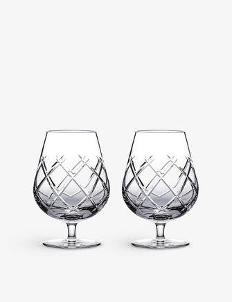 Connoisseur Olann balloon-rim crystal tumblers set of two