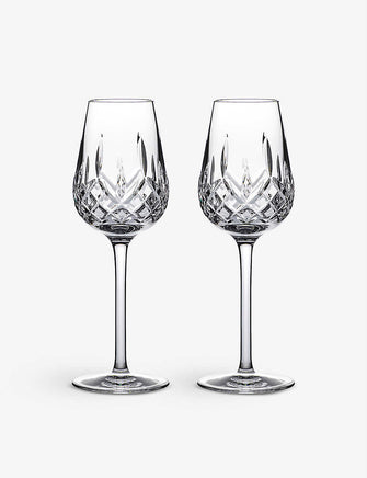 Connoisseur Lismore crystal Cognac glasses set of two