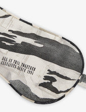 Oniyuri graphic-print woven eyemask