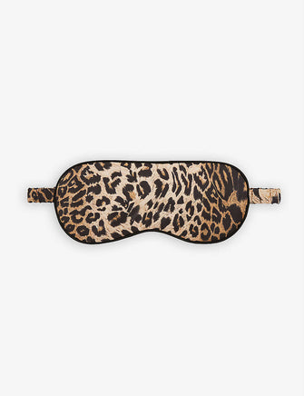 Kiku leopard graphic-print woven eyemask