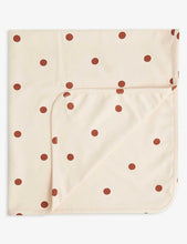 Sunkiss spot-print organic-cotton blanket 77cm x 77cm