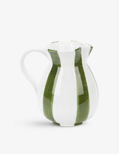 Striped ceramic pitcher 1L