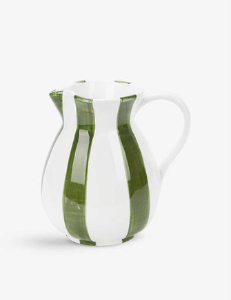 Striped ceramic pitcher 1L