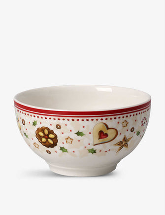 Winter Bakery Delight graphic-print porcelain bowl 29.5cm