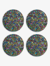 Carnival acrylic coasters set of four