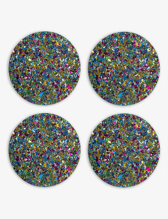 Carnival acrylic coasters set of four