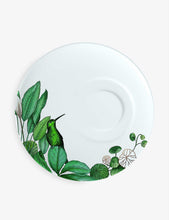 Avarua leaf-print porcelain saucer 18.5cm