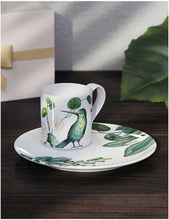 Avarua leaf-print porcelain espresso cup 60ml