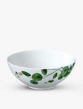 Avarua leaf-print porcelain bowl 15cm