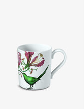 Avarua leaf-print porcelain mug 300ml