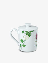 Avarua bone porcelain mug with lid 11cm