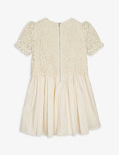 Floral-bow lace dress 3-12 years